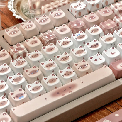 Boba Siamese Meow Keycap Set