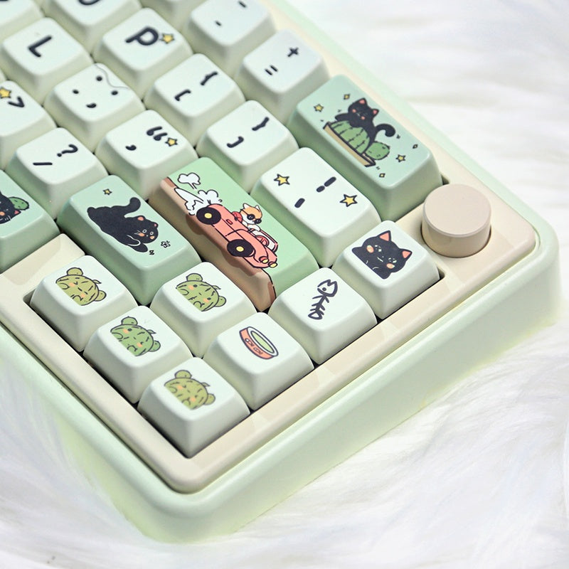 Cactus Kitty Keycap Set