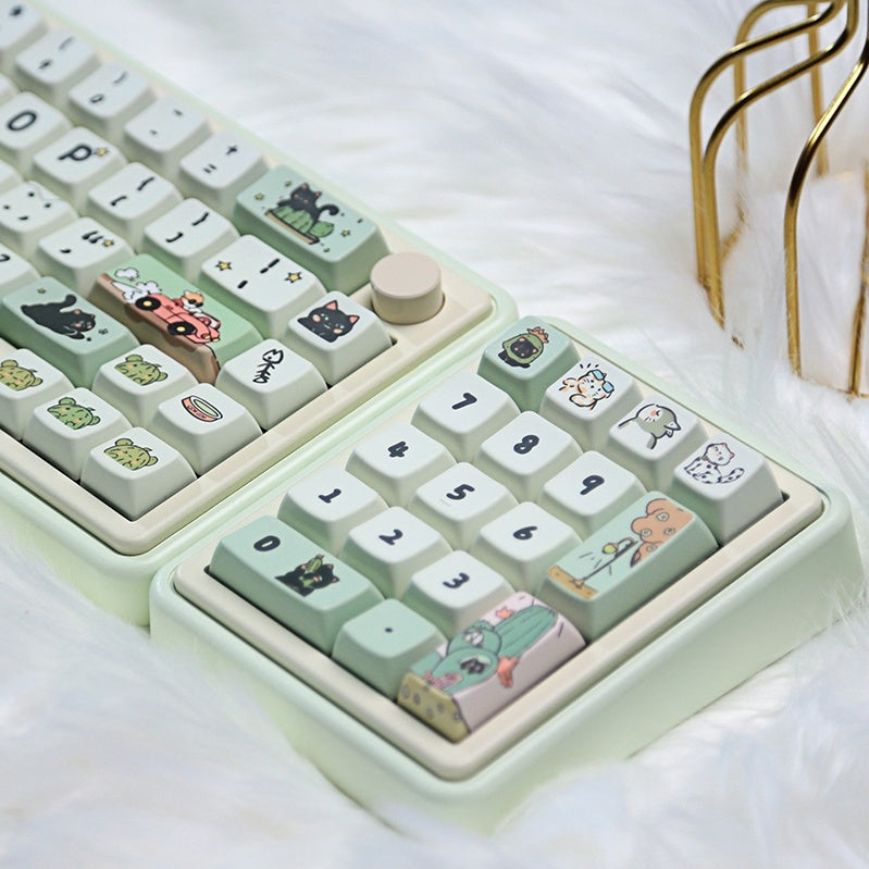 Cactus Kitty Keycap Set