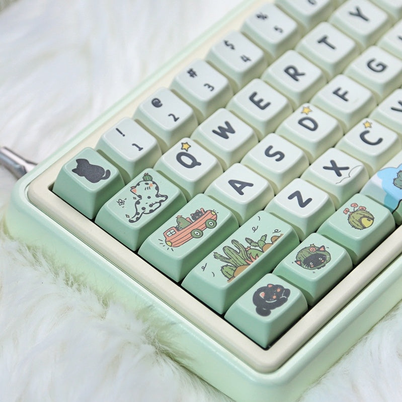 Cactus Kitty Keycap Set