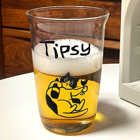 Drunk Cat Beer Glasses