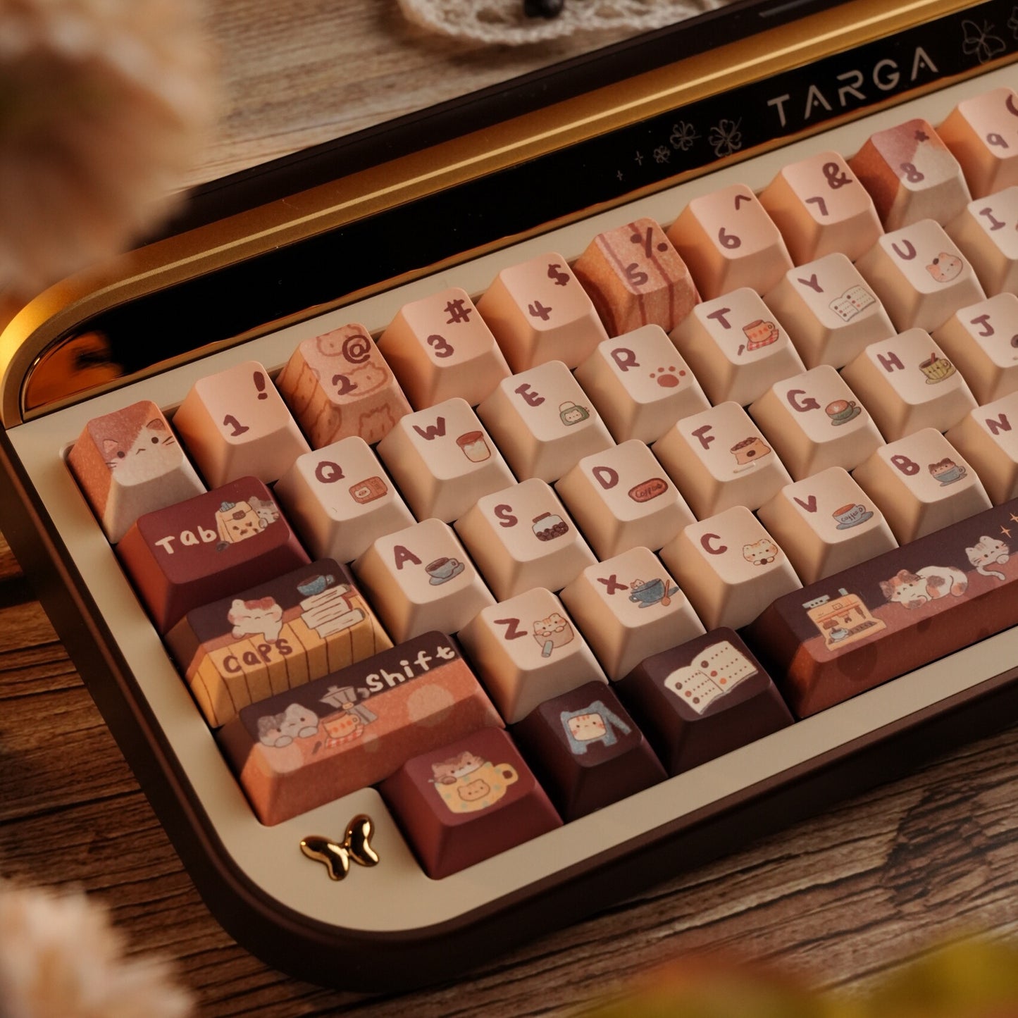 Coffee Kitty Keycap Set