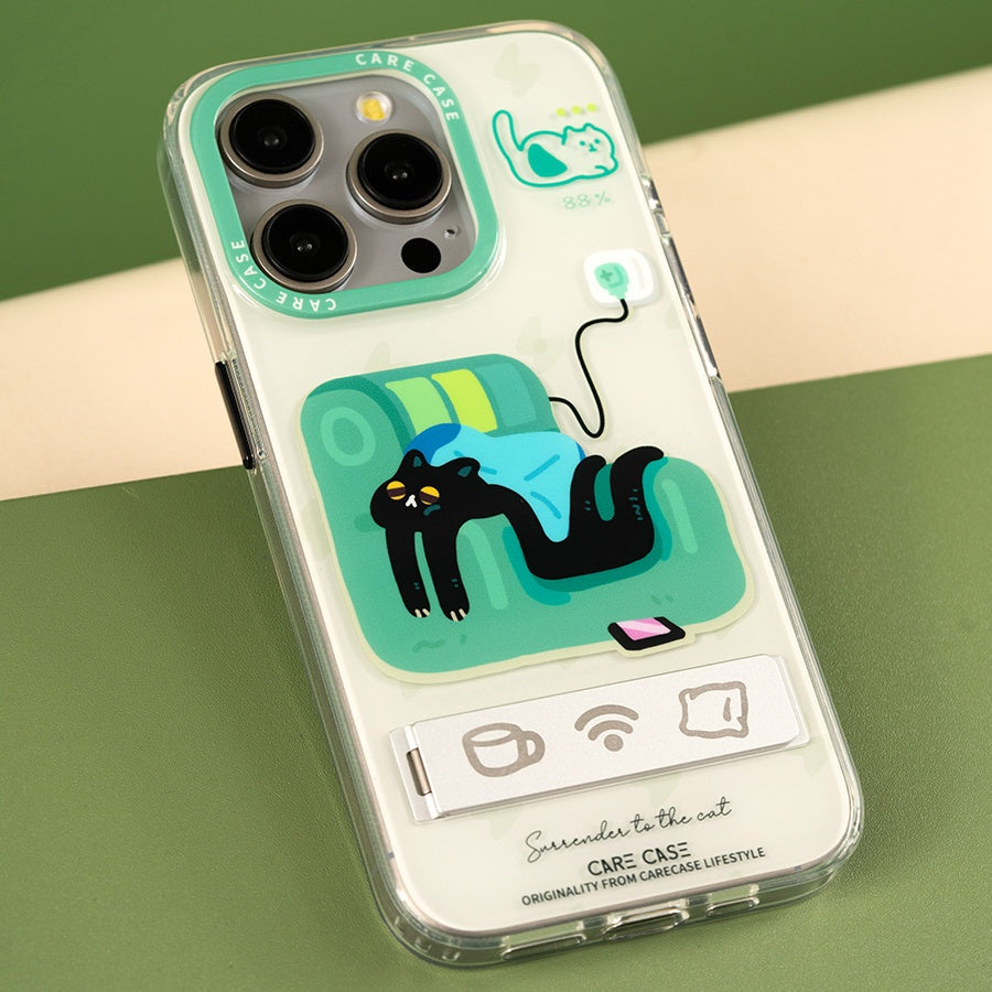 Lazy Cat Power-Up Phone Case