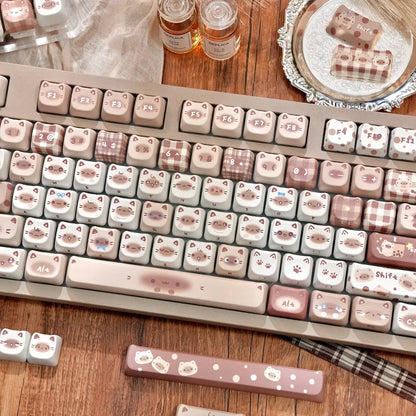 Boba Siamese Meow Keycap Set