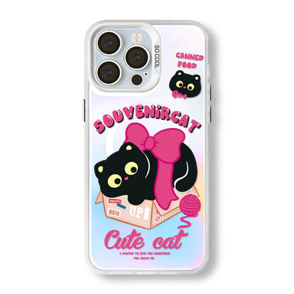 Cute Black Cat Magnetic Phone Case