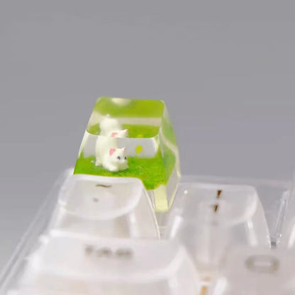 Handmade Naughty Kitty Mechanical Keyboard Keycap