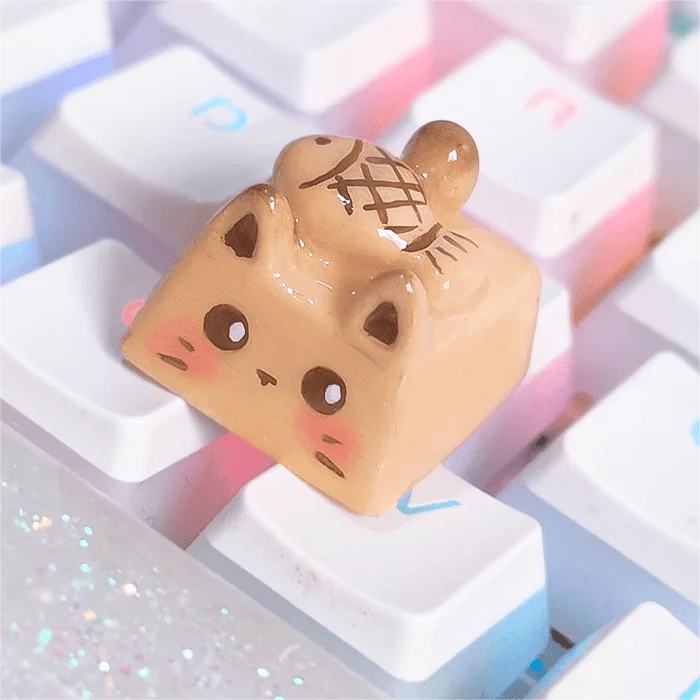 3D Printing Domestic Cat Mechanical Keyboard Keycap Tabby