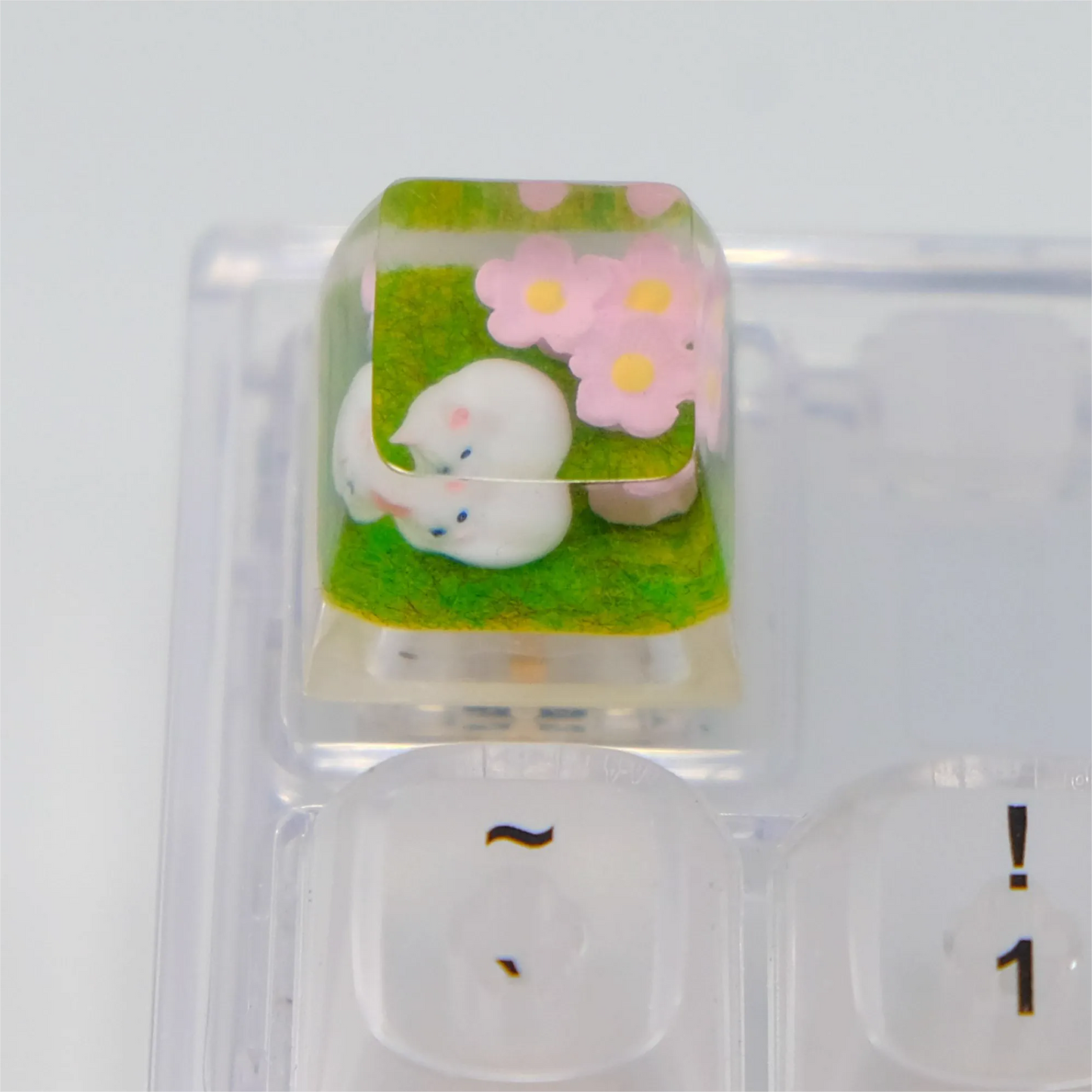 Handmade Naughty Kitty Mechanical Keyboard Keycap