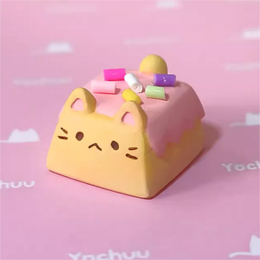 3D Printing Strawberry Chocolate Cake Cat Mechanical Keyboard Keycap