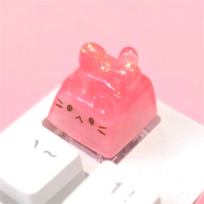 Jelly Cat Mechanical Keyboard Keycap Red