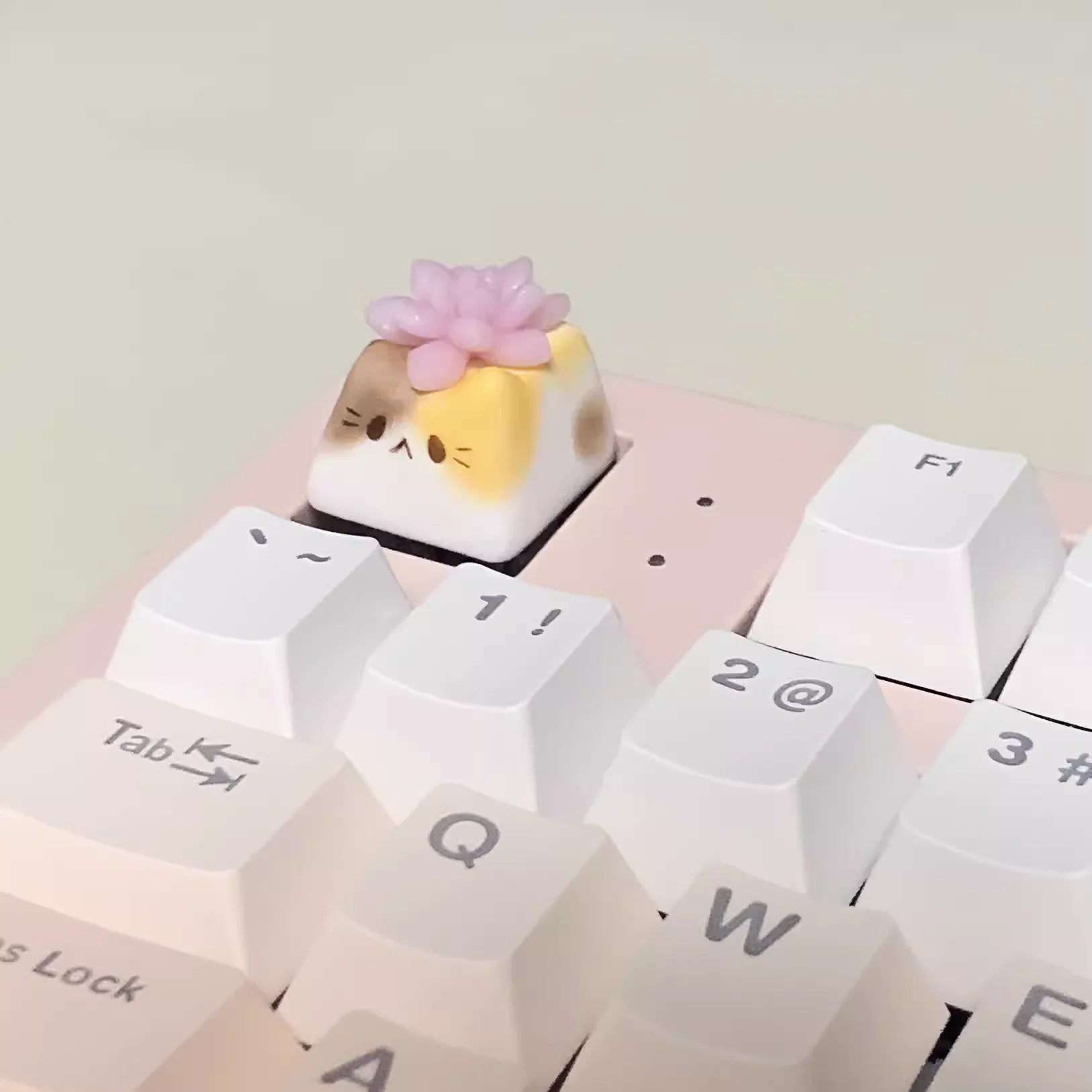 succulent keyboard Handmade Succulents Cat Mechanical Keyboard Keycap | Cat Lady's Find
