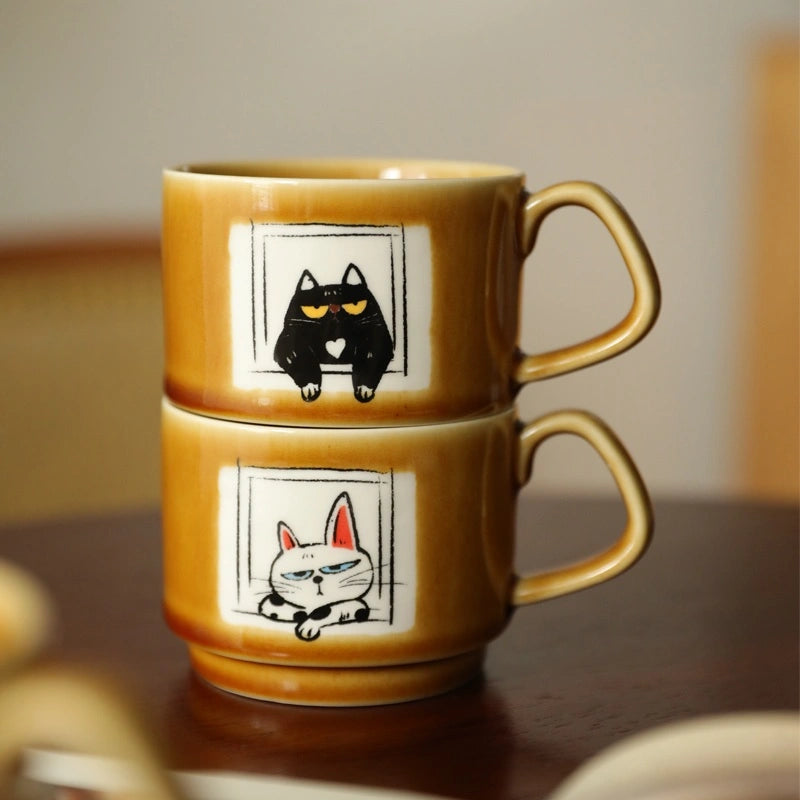 Funny and adorable Cat-astrophic Mischief Coffee Mug with a quirky cat design.