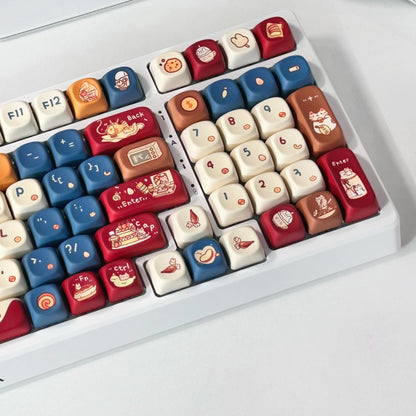 Pawsome Meowster Chef Keycap Set for mechanical keyboards with playful cat-themed designs.