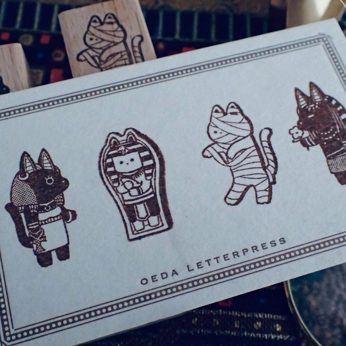 Purr-oahs of Egypt rubber stamps, perfect Halloween gift for cat lovers