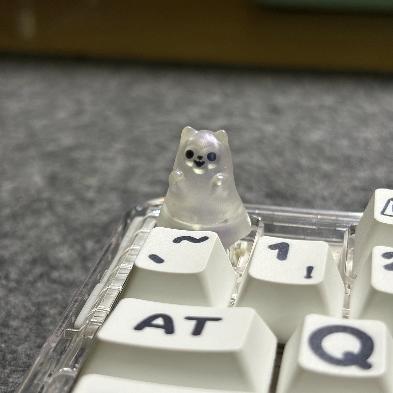 Purranormal Pals Mechanical Keyboard Keycap featuring cute cat-themed polymer clay design.