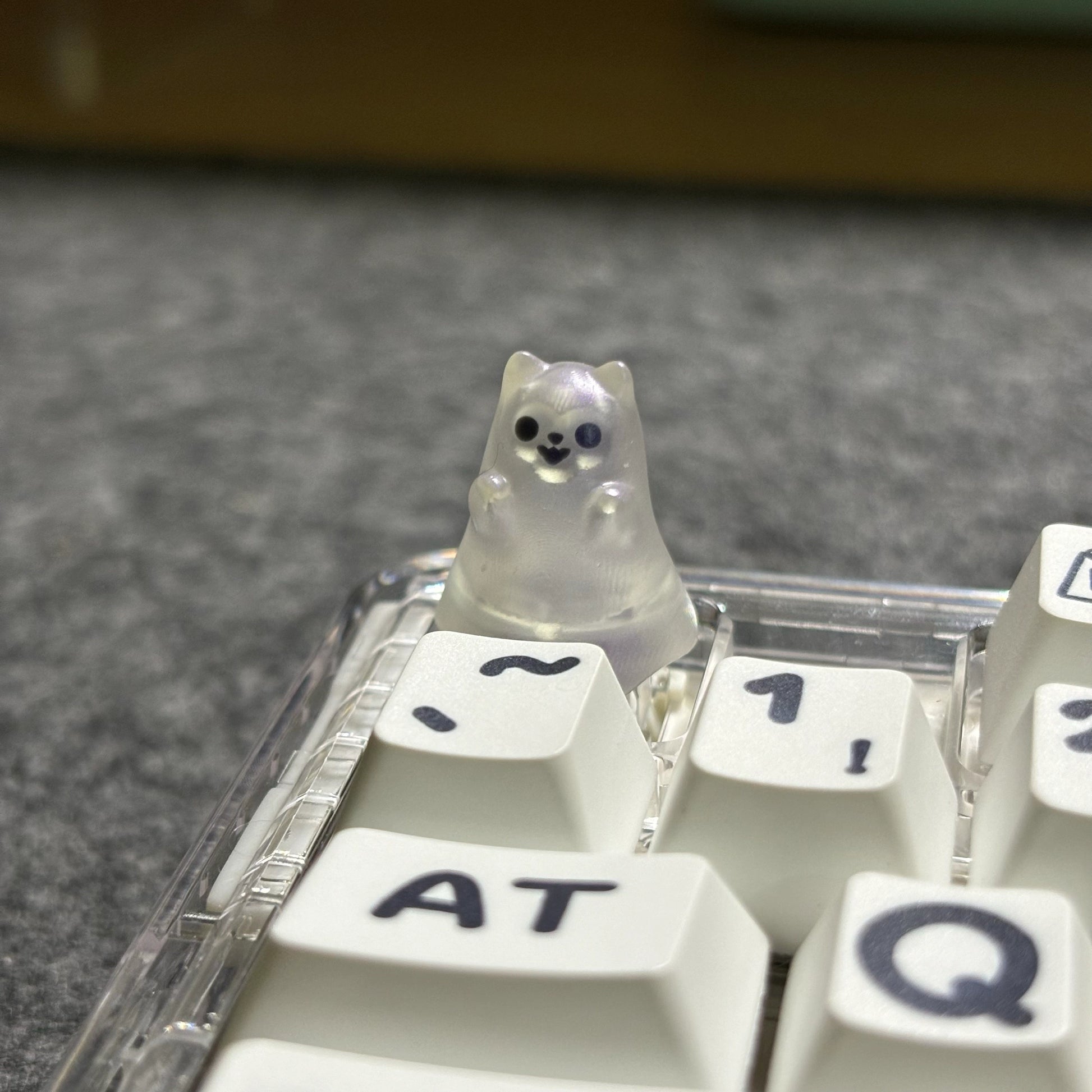 Purranormal Pals Mechanical Keyboard Keycap featuring cute cat-themed polymer clay design.