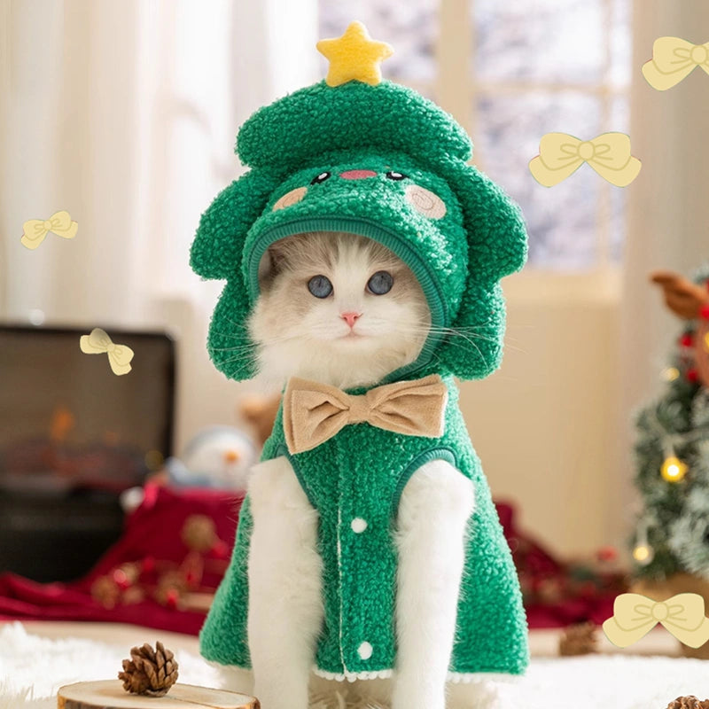 Adorable Xmas cat coat for cat lovers - perfect holiday gift